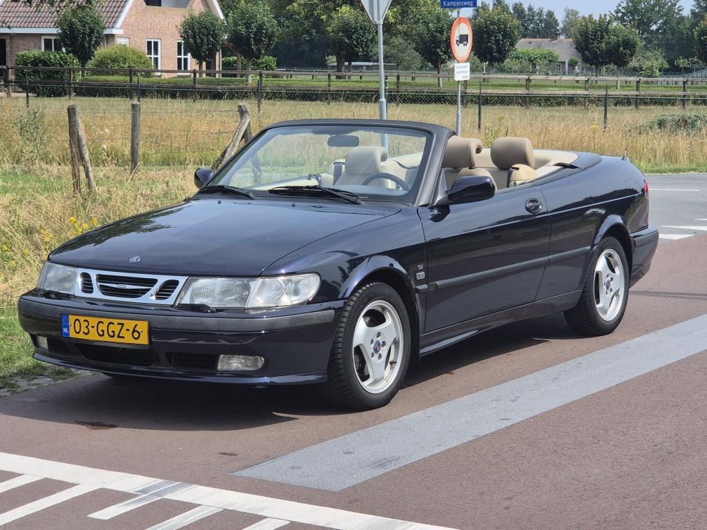 Saab 9-3 Cabrio 2.0t SE Automaat | nette auto (bj 2001), Auto's, Saab, Automaat, Gebruikt, Beige, 4 cilinders