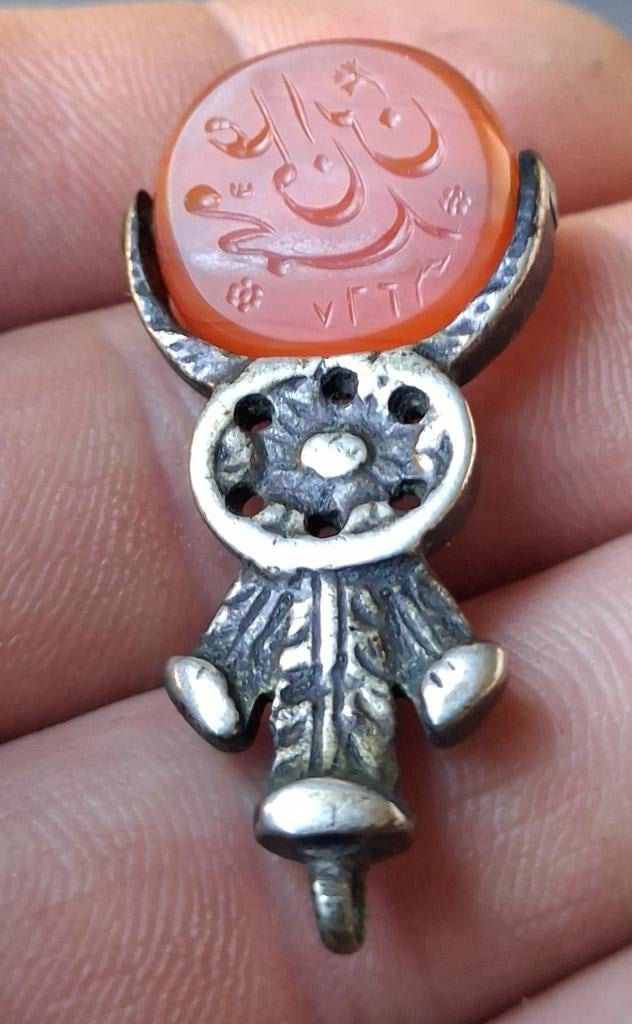 Antiek - zilver - lakstempel - puntgaaf - RRR, Ophalen of Verzenden, Zilver