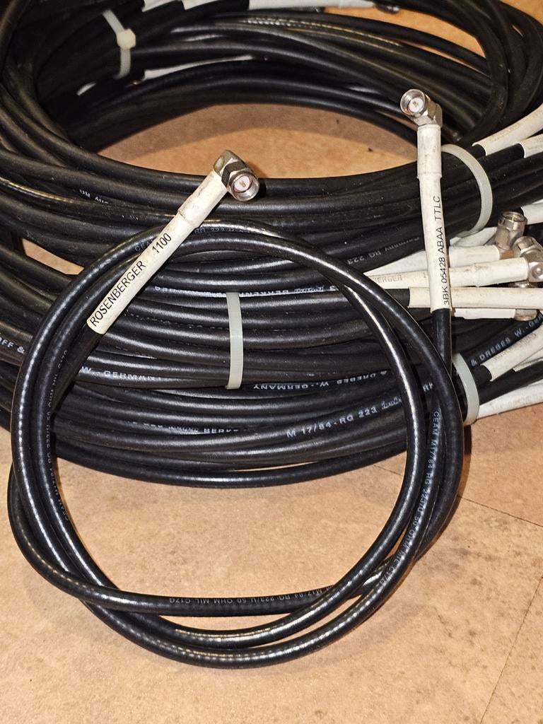 SMA kabel RG223 zilver coax 1.10m, Telecommunicatie, Antennes en Masten, Ophalen of Verzenden