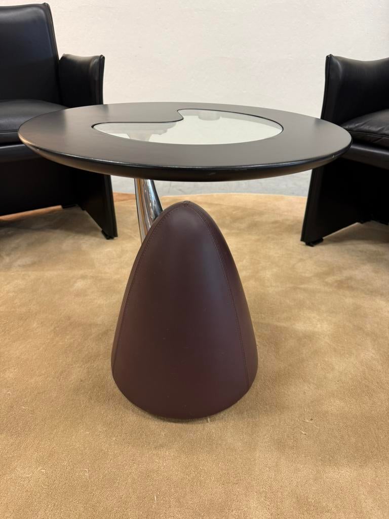 Leolux Cherubino Salontafel leer Design Tafel bijzettafel, Huis en Inrichting, Tafels | Bijzettafels, Rond, Ophalen of Verzenden