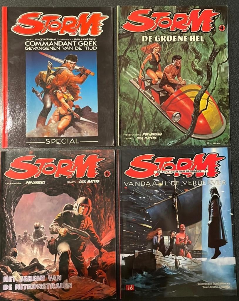 Storm strips - 4 stuks, Gelezen, Don Lawrence, Martin Lodewijk, Ophalen of Verzenden, Meerdere stripboeken