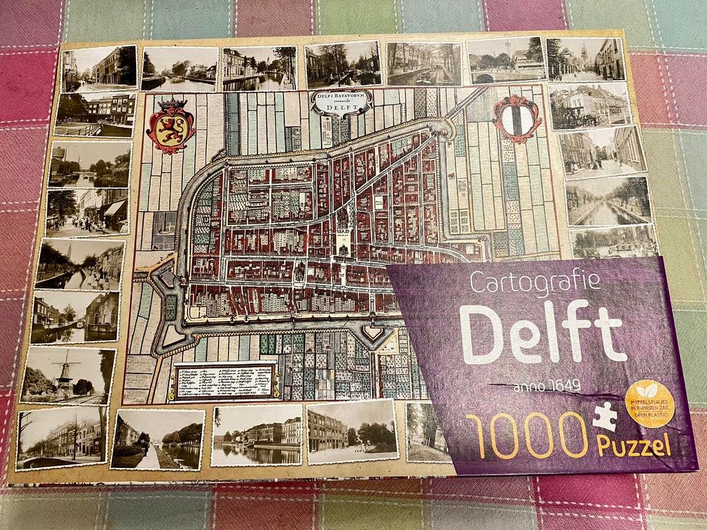 Puzzel Delft anno 1649 Cartografie 1000 stukjes, Ophalen of Verzenden, 500 t/m 1500 stukjes, Nieuw, Legpuzzel