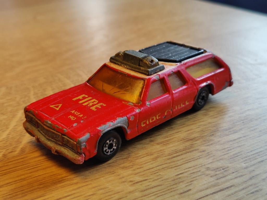 Matchbox Dodge Monaco Estate Brandweer, Ophalen of Verzenden, Bus of Vrachtwagen