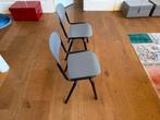 Vintage schoolstoeltjes - zithoogte 37cm, Huis en Inrichting, Stoelen, Ophalen, Gebruikt, Twee, Grijs