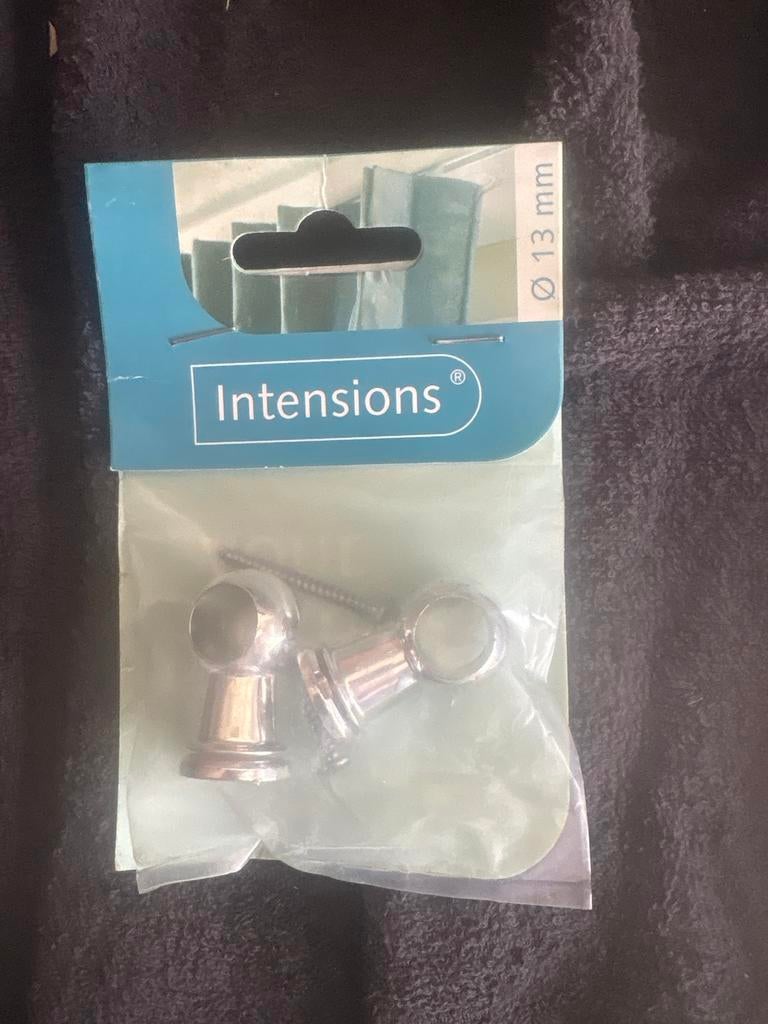 Intensions Gordijnroede Steunen - Combi Zilver 13mm, Minder dan 50 cm, Nieuw, Ophalen of Verzenden, Minder dan 100 cm