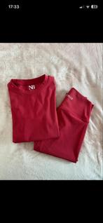 Rood sportsetje nieuw sport shirt en legging, Nieuw, Fitness of Aerobics, Rood, Ophalen