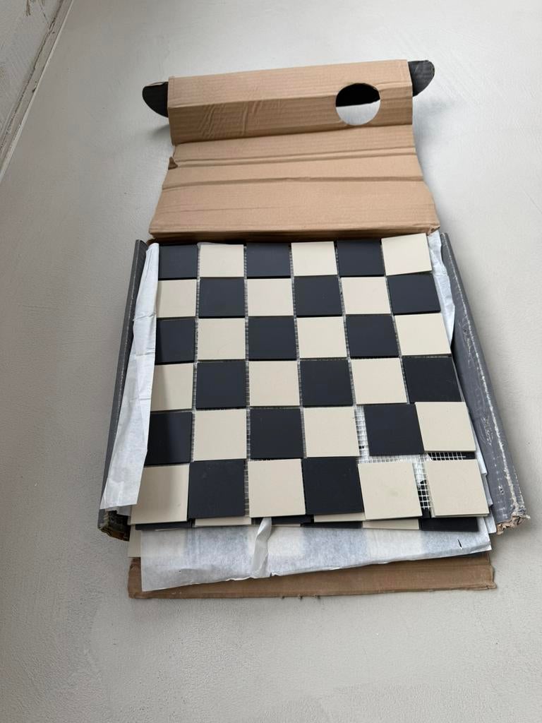 Winckelmans gootsteentegels 5x5 zwart wit, Doe-het-zelf en Verbouw, Tegels, Ophalen, Zo goed als nieuw, Minder dan 5 m², 20 tot 40 cm