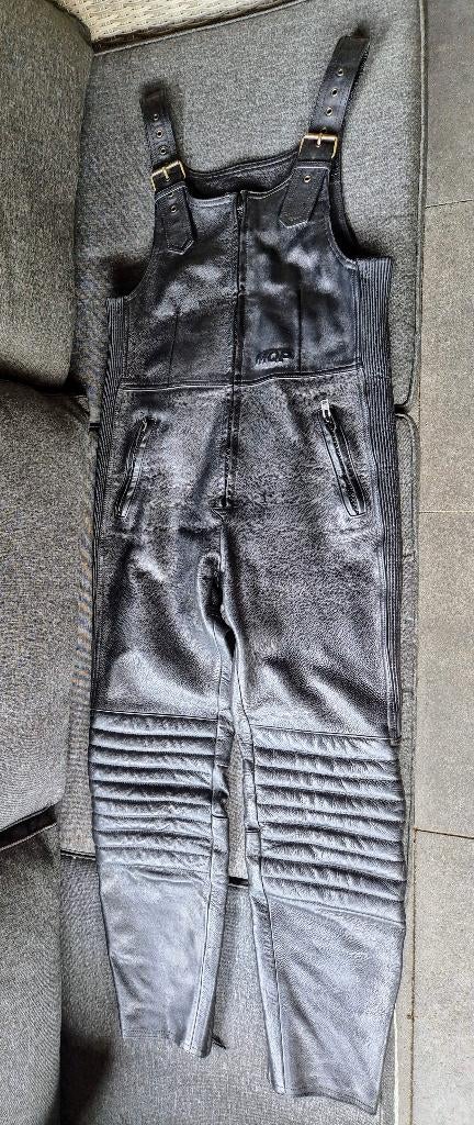 MQP zwart leren tuinoverall maat 44L, Motoren, Kleding | Motorkleding, Ophalen, Broek | leer, Tweedehands, Dames