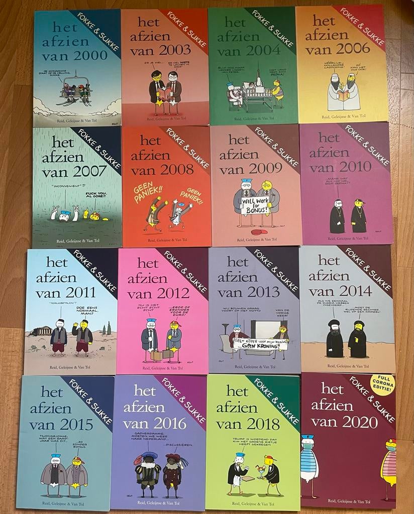 Fokke & Sukke: Het Afzien van 2000-2020 (16 delen), Meerdere stripboeken, Ophalen of Verzenden, Zo goed als nieuw