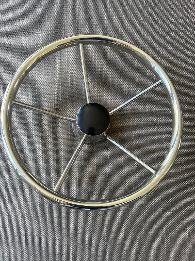 Allpa stuurwiel sloep rvs 34,3 cm diameter z.g.a.n., Watersport en Boten, Bootonderdelen, Ophalen of Verzenden, Zo goed als nieuw