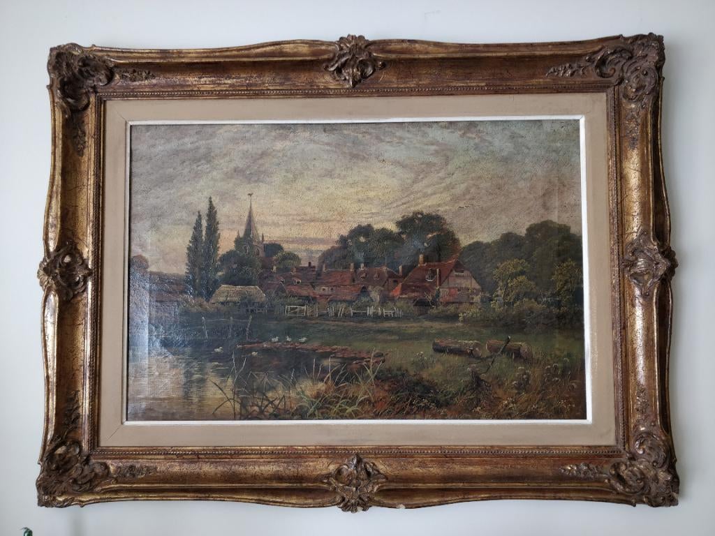 Schilderij, Antiek en Kunst, Kunst | Schilderijen | Klassiek, Ophalen of Verzenden