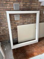 Rehau kunststof draai kiepraam met figuurglas, Doe-het-zelf en Verbouw, Glas en Ramen, Ophalen, Gebruikt, Gevelraam of Ruit, 120 tot 160 cm