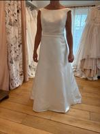 Elegante chique satijnen trouwjurk boothals maat 40 38 42, Maat 38/40 (M), Galajurk, Wit, Nieuw