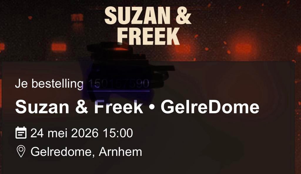 Concert Suzanne en Freek Gelredome 24 mei, Drie personen of meer
