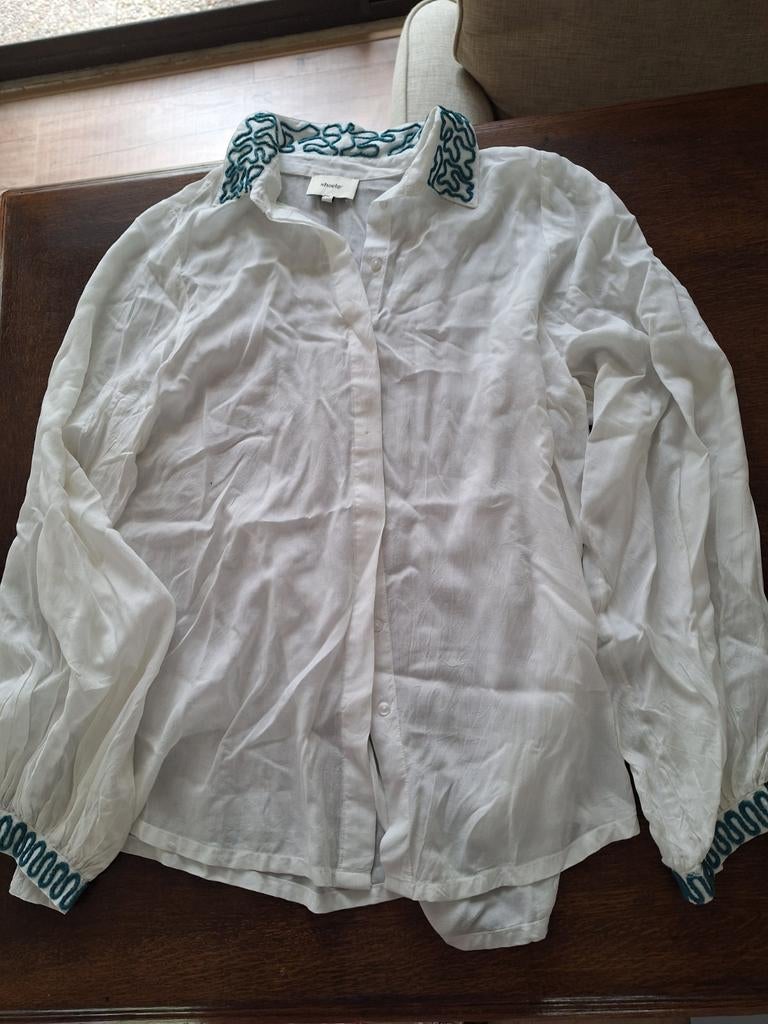 Shoeby nieuwe dunne, witte blouse met borduursel, Maat 38/40 (M), Wit, Nieuw, Ophalen of Verzenden