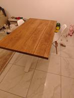Eettafel met stoelen - Modern design, Ophalen, Gebruikt, Overige houtsoorten, 100 tot 150 cm