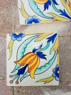 50 stuks antieke wandtegels tulp handbeschilderd 13.1x13.1, Antiek en Kunst, Antiek | Wandborden en Tegels, Ophalen