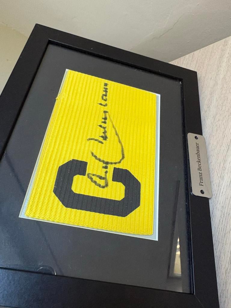 Gesigneerde aanvoerdersband Franz Beckenbauer, Verzamelen, Ophalen of Verzenden, Zo goed als nieuw, Buitenlandse clubs, Overige typen