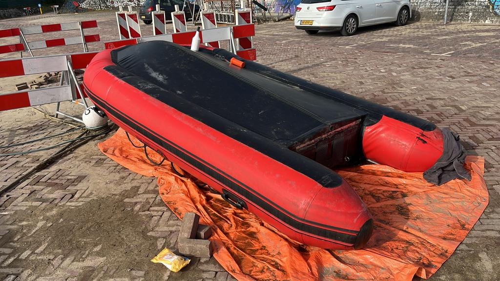 rubberboot met aluminium bodem, Watersport en Boten, Bootonderdelen, Ophalen, Gebruikt, Motorboot