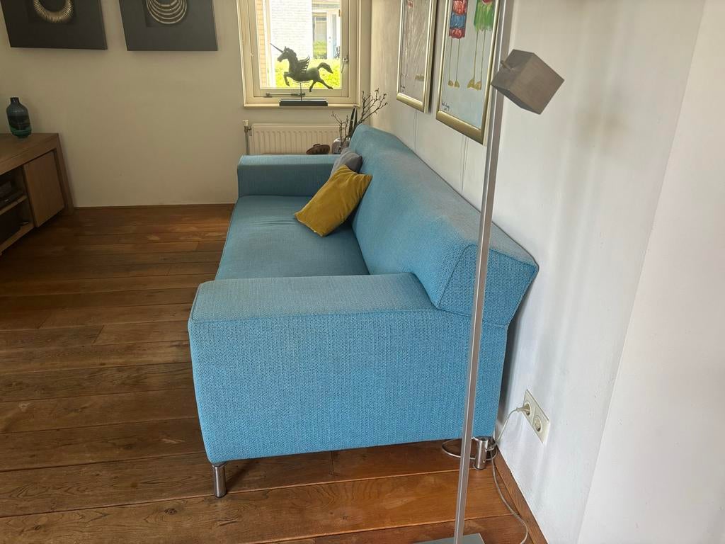 Turquoise driezitter van Bakers zit meubels GRATIS, Ophalen, Gebruikt, Driepersoons, 75 tot 100 cm