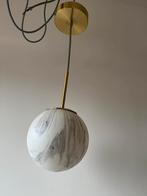 2x Art Deco Carrara Hanglamp Wit/Goud - Nieuw in Doos, Huis en Inrichting, Ophalen of Verzenden, Nieuw, Glas, Minder dan 50 cm