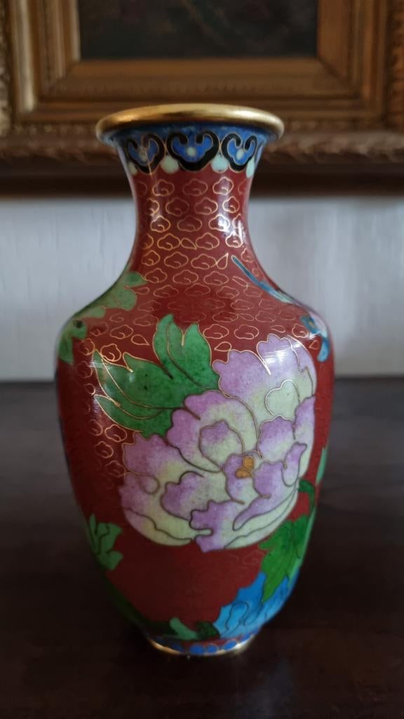 Chinese cloisonné vaas, Antiek en Kunst, Antiek | Vazen, Ophalen of Verzenden
