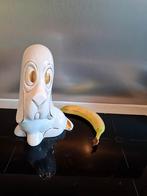 Vintage Basset Hond Beeld Wit met Goud - Nummer 258, Ophalen of Verzenden