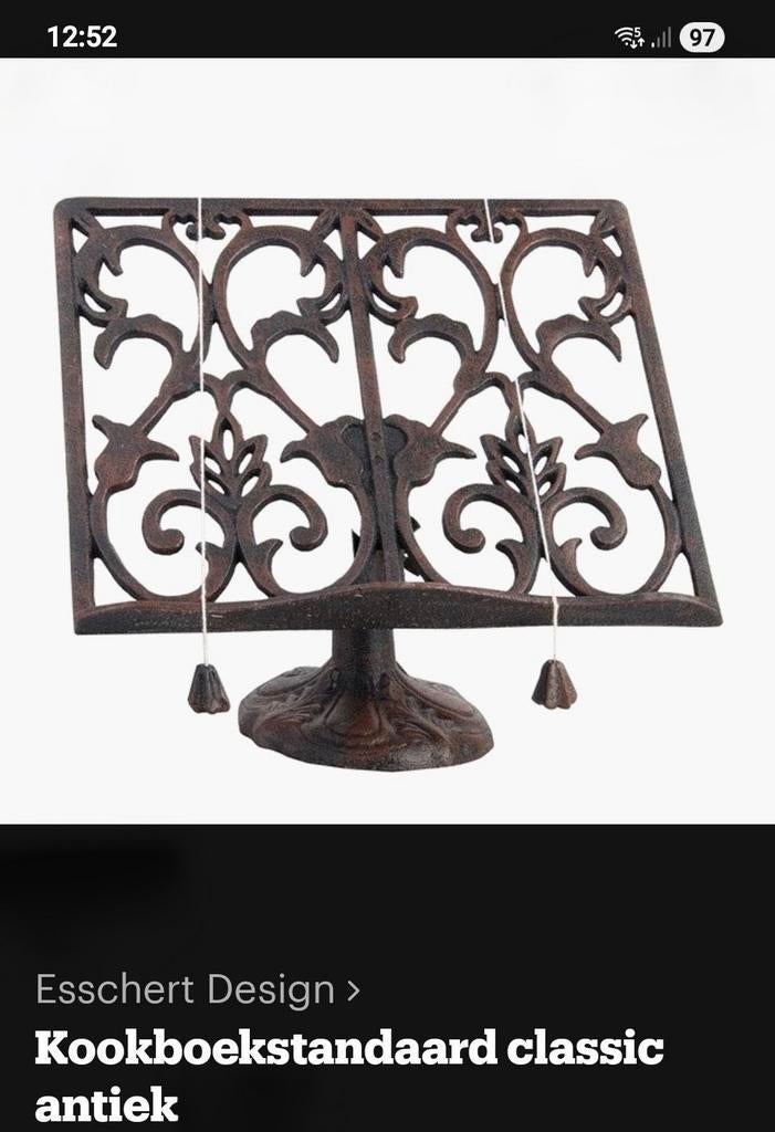 Kookstandaard, Antiek en Kunst, Ophalen, Koper of Brons
