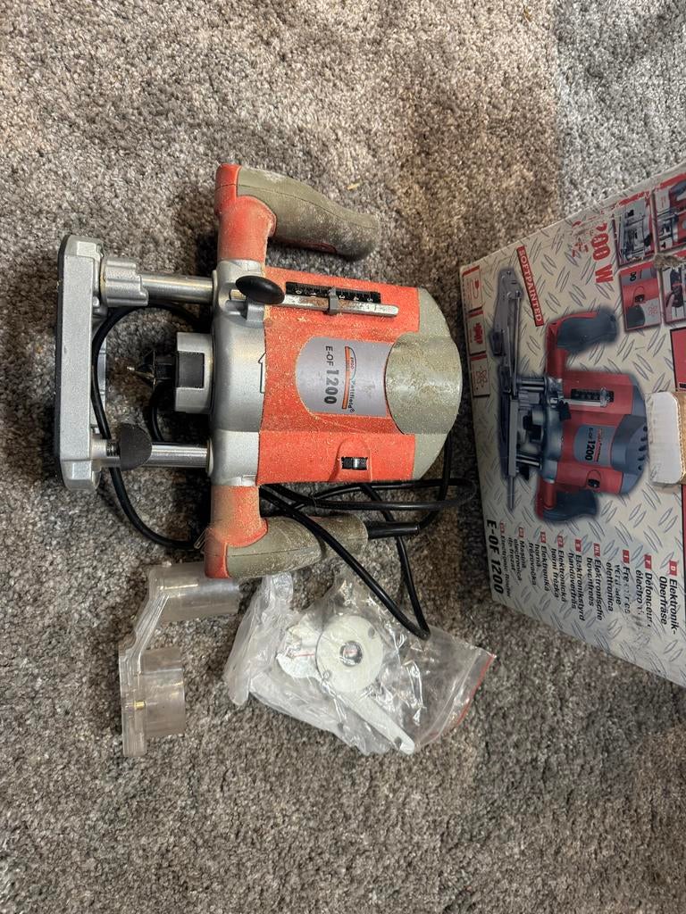 Pattfield E-OF 1200 bovenfrees, Doe-het-zelf en Verbouw, Ophalen of Verzenden, Gebruikt, Elektrisch, Bovenfrees