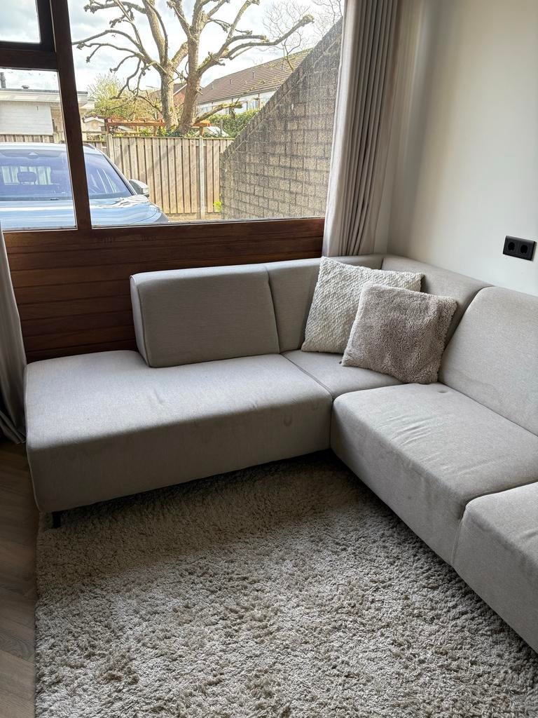 hoekbank licht grijs, 2700mm x 2100mm gratis, Ophalen, 250 tot 300 cm, Gebruikt, Hoekbank