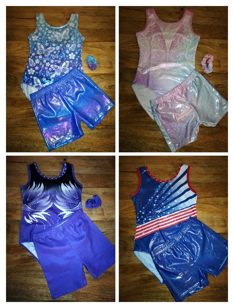 Diverse turnpakjes met broekjes maat 140 nu 12,50 per setje, Sport en Fitness, Turnen, Kindermaat 122 t/m 140, Ophalen of Verzenden