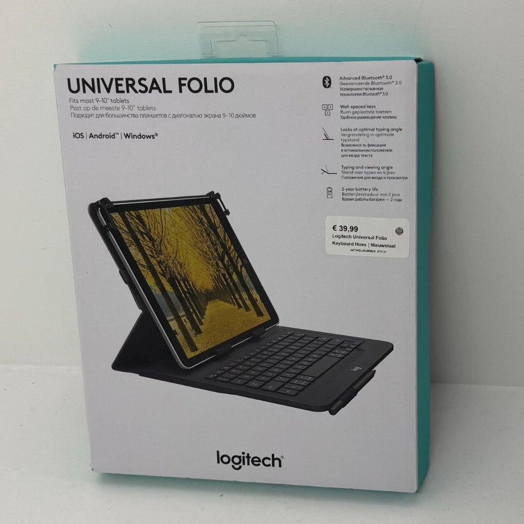 Logitech Universal Folio Keyboard Hoes | Nieuwstaat, 10 inch, Logitech, Dordrecht@usedproducts.nl, Toulonselaan 72
