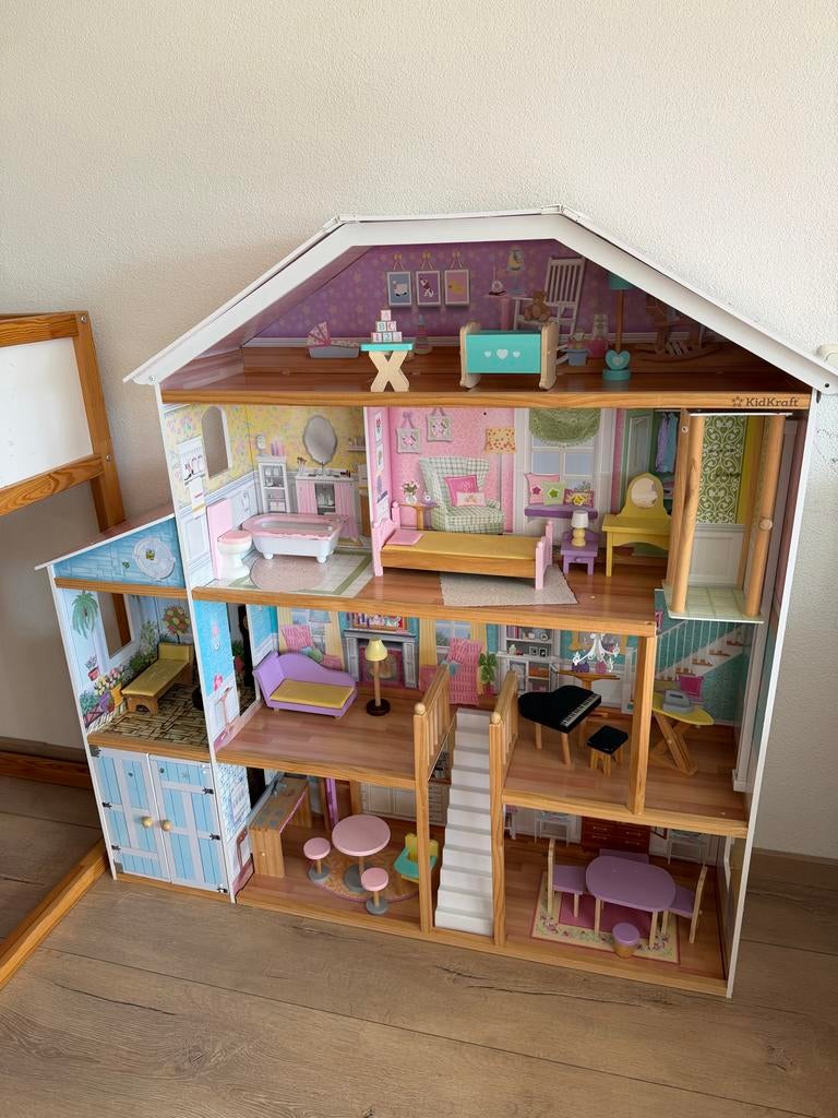 Kidkraft Poppenhuis met veel accessoires - Goede staat, Ophalen, Gebruikt, Poppenhuis