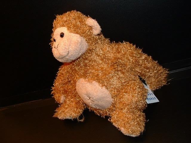 HAPPY HORSE AAP KRULLERIGE BADSTOF BRUIN BROWN, Ophalen of Verzenden, Nieuw, Overige typen