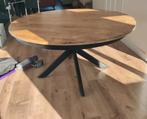 Ronde eettafel 150 cm blad, Huis en Inrichting, Tafels | Eettafels, Ophalen, Rond, Zo goed als nieuw, Vier personen