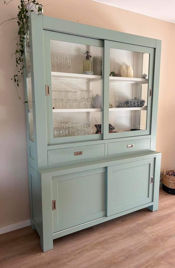 Vitrinekast Troubadour, Huis en Inrichting, Kasten | Vitrinekasten, Gebruikt, 200 cm of meer, 150 tot 200 cm, 25 tot 50 cm, Met plank(en)