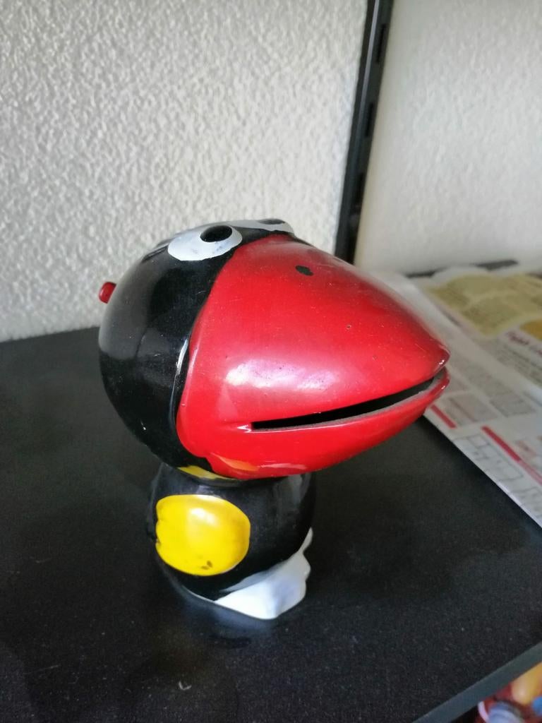 Spaarpot zwarte vogel, Verzamelen, Spaarpotten, Ophalen of Verzenden, Zo goed als nieuw, Steen, Aardewerk of Keramiek, Dier