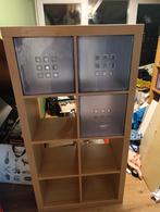IKEA kallax kast 8 vaks met 3 lekman bakken., Ophalen, Gebruikt