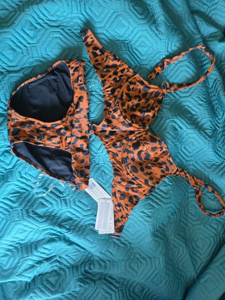 Nieuwe tankini  70D met luipaardprint, Ophalen of Verzenden, Nieuw, Oranje, Bikini