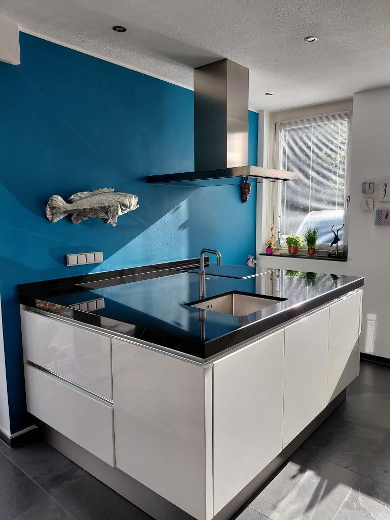 Siematic keuken met schiereiland inclusief inbouw apparatuur, Ophalen, Gebruikt, Wit, Overige typen