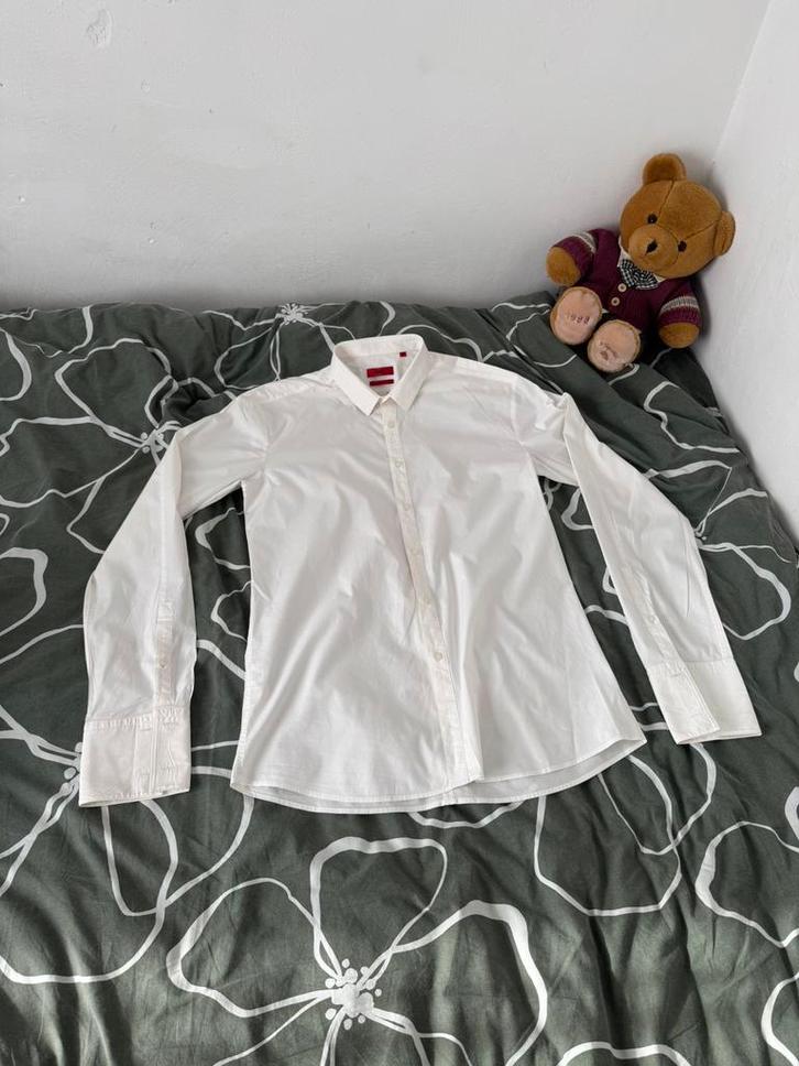 Hugo Boss red label overhemd, Kleding | Heren, Overhemden, Zo goed als nieuw, Halswijdte 43/44 (XL), Wit, Ophalen of Verzenden