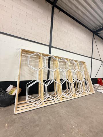 Hexagon LED Plafond 4 stuks INCL frame!! beschikbaar voor biedingen