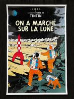 Kuifje Poster - On a marché sur la lune, Eén stripboek, Ophalen of Verzenden, Gelezen