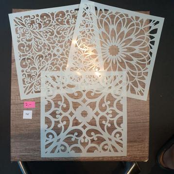 Set van 3 Stencils / Sjablonen beschikbaar voor biedingen