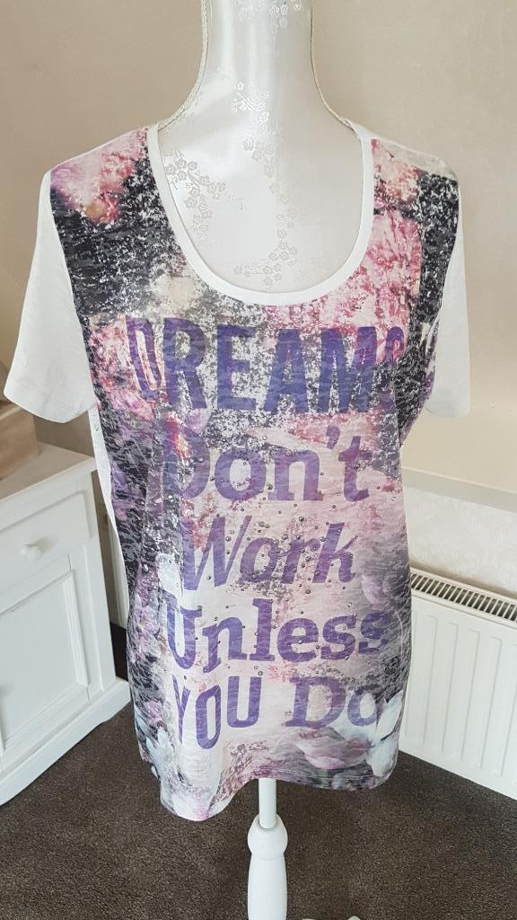 Gebloemd dames shirt maat XL, Kleding | Dames, T-shirts, Zo goed als nieuw, Maat 46/48 (XL) of groter, Korte mouw, Ophalen of Verzenden