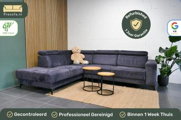 Moderne Hoekbank Verstelbare hoofdsteunen Antraciet beschikbaar voor biedingen
