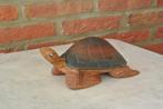 Vintage Drie-Kleurig Houten Beeld De Schildpad, Ophalen of Verzenden