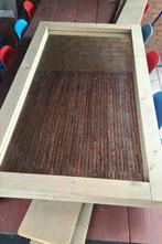 Gratis op te halen, grote spiegel met houten lijst, Ophalen, Zo goed als nieuw, Rechthoekig, Minder dan 100 cm