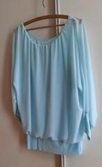 Blouson blauwe crêpe mt xxl, Made in Italy, Blauw, Blouse of Tuniek, Ophalen of Verzenden