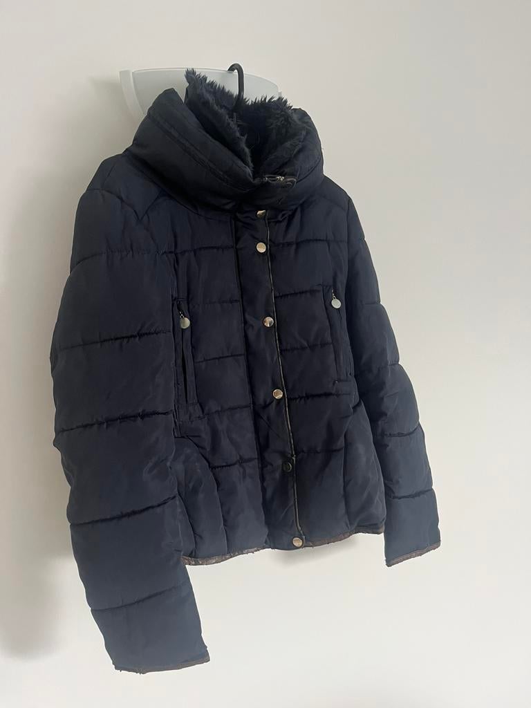Blauwe winterjas, Ophalen of Verzenden, Zo goed als nieuw, Maat 38/40 (M), Blauw